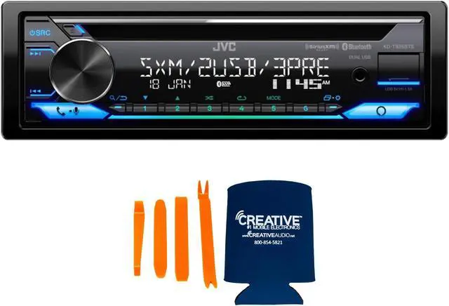 Alt view image 2 of 4 - JVC KD-T925BTS CD Receiver featuring Bluetooth®, Front & Rear Dual USB, Sirius XM, Amazon Alexa, 13-Band EQ, Variable-Color Illumination, with PAC SWI-CP5 Steering Wheel Interface
