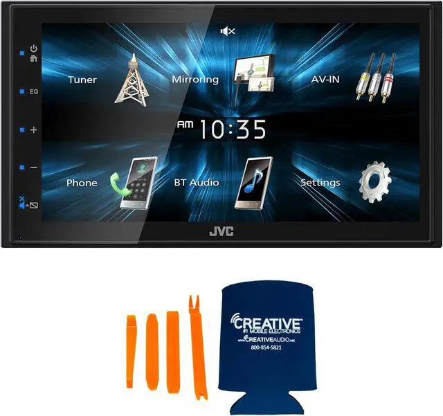 Alt view image 2 of 4 - JVC KW-M150BT Digital Media Receiver featuring 6.8" WVGA Capacitive Monitor with PAC SWI-CP2 Steering Wheel Interface and License Plate Back Up Camera