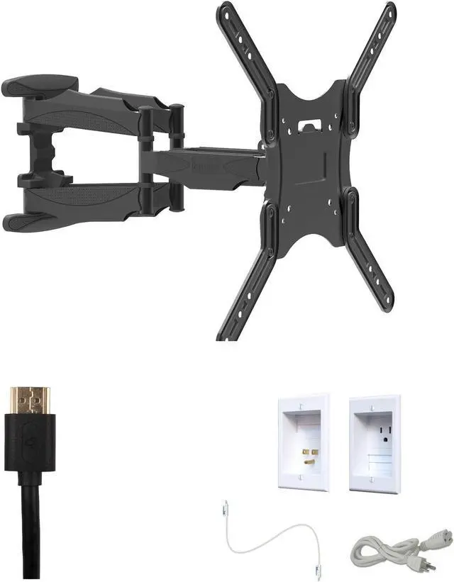 Main image of Kanto M600 Tv Mounting package W/ Single outlet thru wall power kit