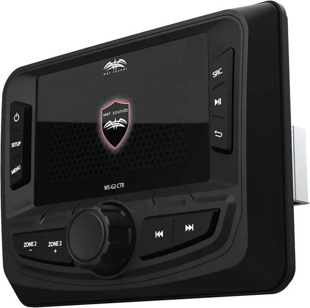 Alt view image 4 of 4 - Wet Sounds WS-MC-20 2-Zone Media Center with (2) WS-G2-CTR Wired Transom Remote w/ Full Color Display for WS-MC-20