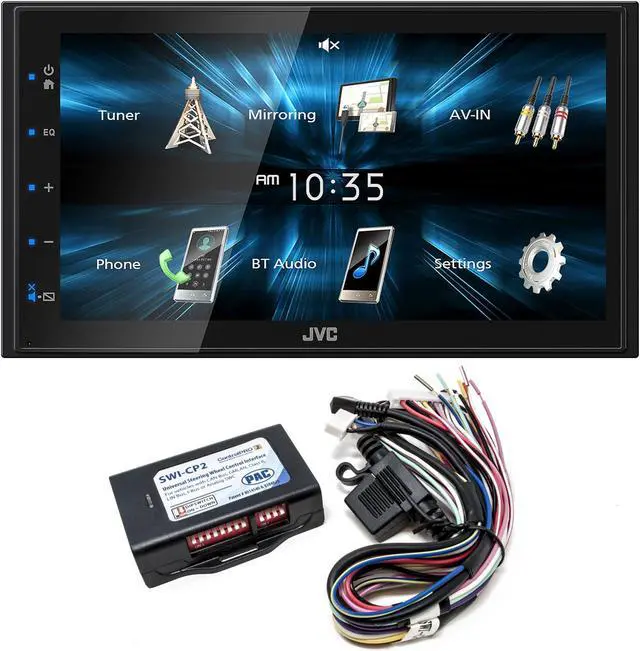 Main image of JVC KW-M150BT Digital Media Receiver featuring 6.8" WVGA Capacitive Monitor with PAC SWI-CP2 Steering Wheel Interface