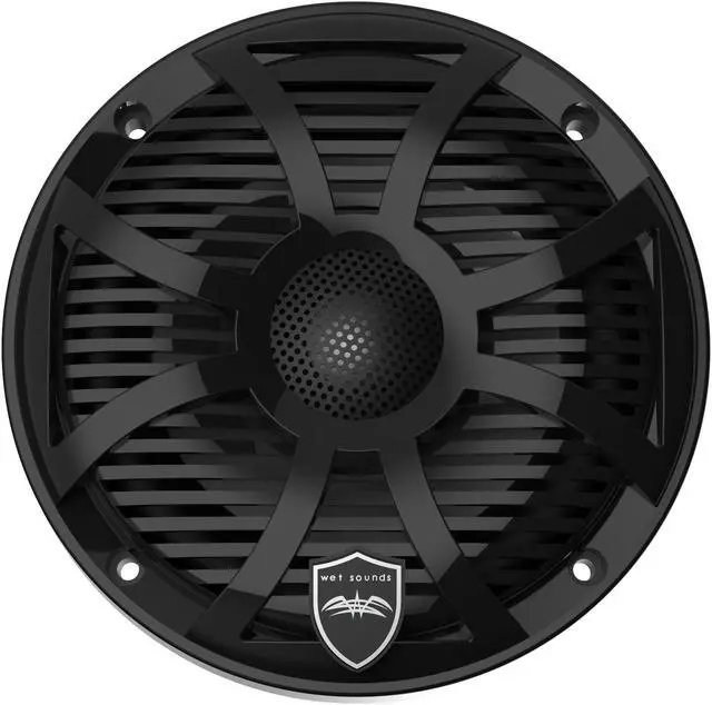 Alt view image 3 of 5 - wet sounds revo 6swb black closed sw grille 6.5 inch marine led coaxial speakers pair