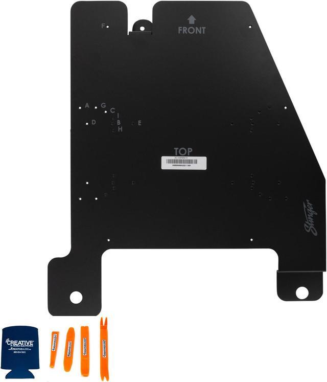 Alt view image 2 of 4 - Stinger JKUAMPBRKTD Drivers Side Under Seat Amplifier Bracket with STXKJW8 Underseat Amplifier 8-Gauge Wiring Kit Compatible with Wrangler JKU Unlimited (4-Door) Models 2011-2018