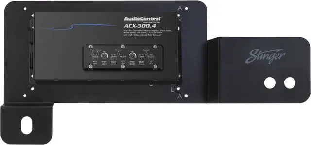 Alt view image 4 of 4 - Stinger BRCOAMPBRKTP Amp Bracket - Passenger Side With STXKBR8 Underseat Amplifier 8-gauge Wiring Kit Compatible With Ford Bronco