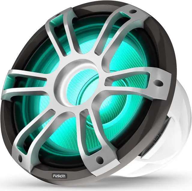 Alt view image 4 of 5 - Fusion SG-SL123SPG Signature Series 3i 12" 1400-watt CRGBW Sports Marine Subwoofer - Gray