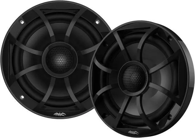 Alt view image 2 of 4 - Wet Sounds WS-MC-2 Marine Radio with 2 Pairs Wet Sounds RECON 6-BG Recon Series 6.5" Coaxial speakers With Black XS Grille And Cone (Pair)