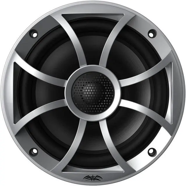 Alt view image 3 of 4 - Wet Sounds WS-MC-2 Marine Radio with 2 Pairs Wet Sounds RECON 6-S Recon Series 6.5" 60-Watt RMS Coaxial Speakers With Silver XS Grille And Cone (Pair)