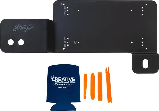 Alt view image 2 of 4 - Stinger BRCOAMPBRKTD Amp Bracket - Driver Side With STXKBR8 Underseat Amplifier 8-gauge Wiring Kit Compatible With Ford Bronco