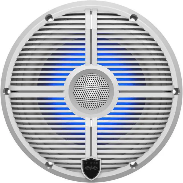 Alt view image 3 of 4 - Wet Sounds WS-MC-2 Marine Radio with 2 Pairs Wet Sounds RECON 6 XW-W RGB LED Recon Series 6.5" 60-Watt RMS Coaxial Speakers With White XW Grilles (Pair)