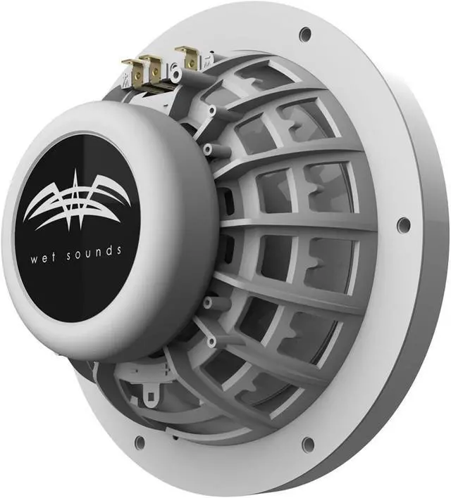 Alt view image 4 of 4 - Wet Sounds WS-MC-2 Marine Radio with 2 Pairs Wet Sounds RECON 6 XW-W RGB LED Recon Series 6.5" 60-Watt RMS Coaxial Speakers With White XW Grilles (Pair)