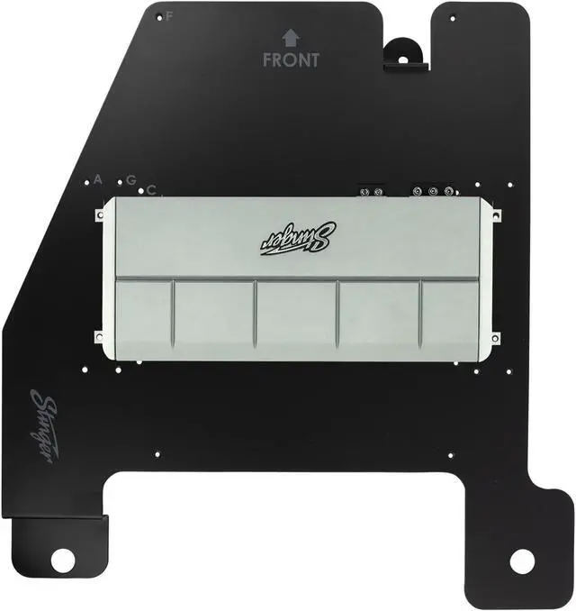Alt view image 3 of 4 - Stinger JKUAMPBRKTP Passenger Side Under Seat Amplifier Bracket with STXKJW8 Underseat Amplifier 8-Gauge Wiring Kit Compatible with Wrangler JKU Unlimited (4-Door) Models 2011-2018