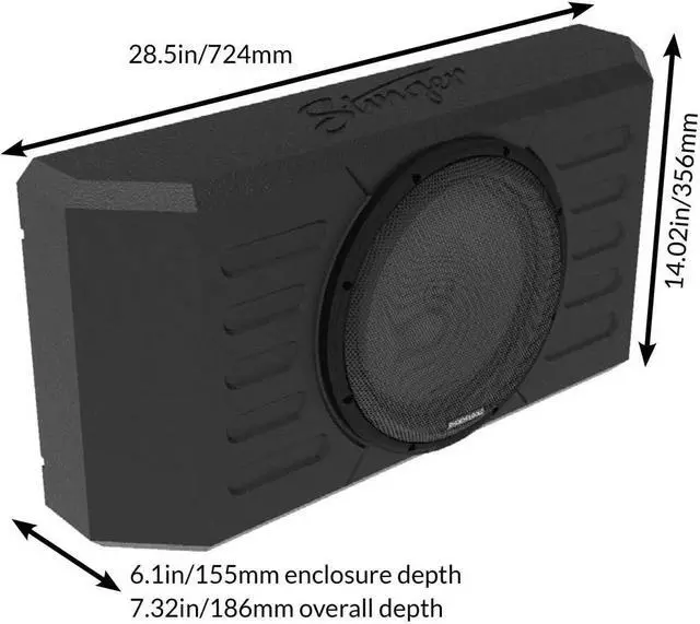 Alt view image 11 of 18 - Stinger TXFBB12 800 Watt Subwoofer Enclosure for 2021-Up Ford Bronco Tailgate