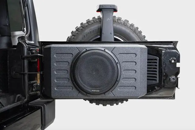 Alt view image 10 of 18 - Stinger TXFBB12 800 Watt Subwoofer Enclosure for 2021-Up Ford Bronco Tailgate