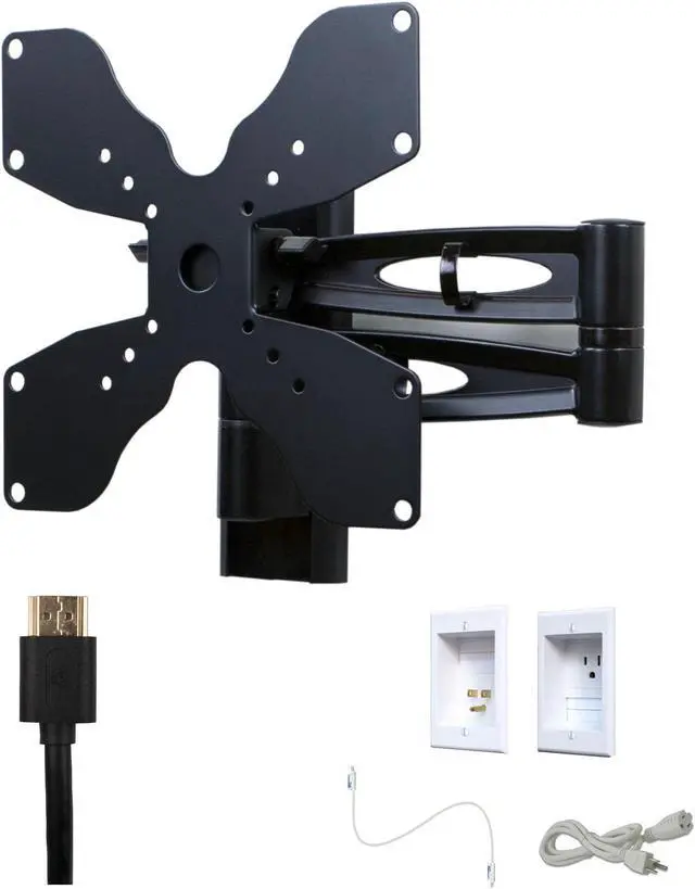 Main image of Kanto L102 Tv Mounting package W/ Single outlet thru wall power kit