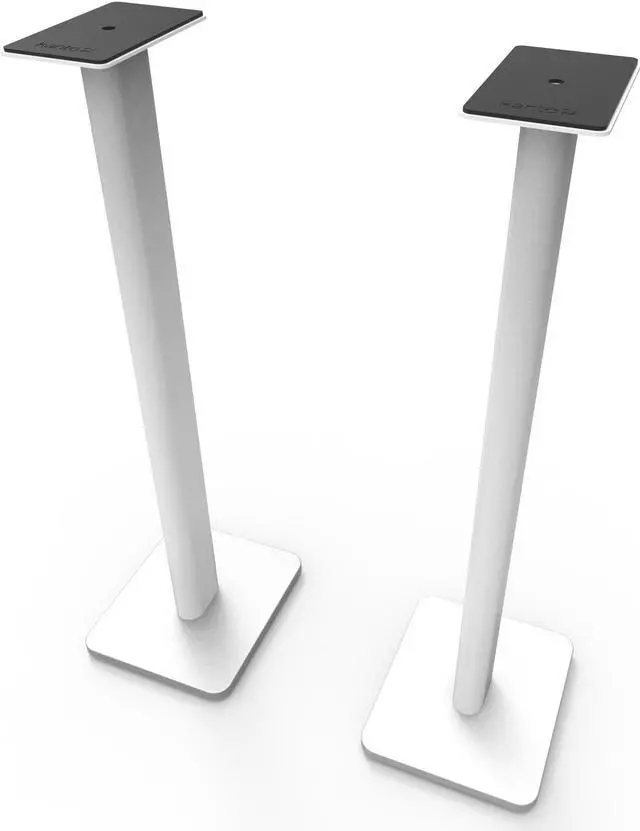 Alt view image 9 of 12 - Kanto SP32PL 32" Bookshelf Speaker Stands - Pair (White)