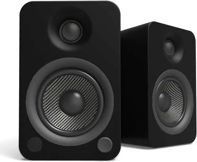 Alt view image 10 of 12 - Kanto YU4 Powered Bookshelf Speakers with Built-In Bluetooth - Pair (Matte Black)
