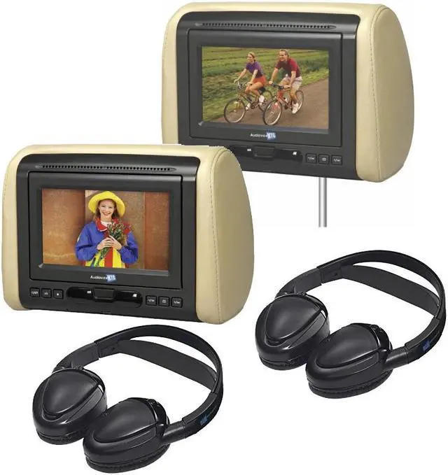 Alt view image 8 of 11 - Audiovox 7" Dual Mobile Video Headrest System