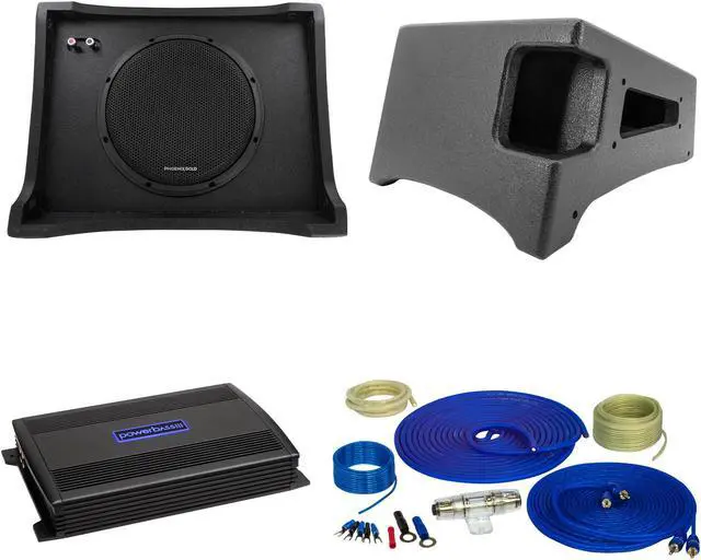 Main image of Stinger TXTRB10 Loaded Underseat 10-inch Subwoofer Enclosure with TXTRB10BB Add-on Extention Port, ASA3 400.1 Mono Amplifier and Wiring Kit