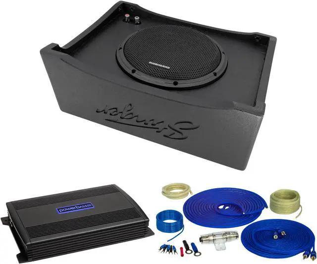 Main image of Stinger TXTRB10 Loaded Underseat 10-inch Subwoofer Enclosure with ASA3 400.1 Mono Amplifier and Wiring Kit