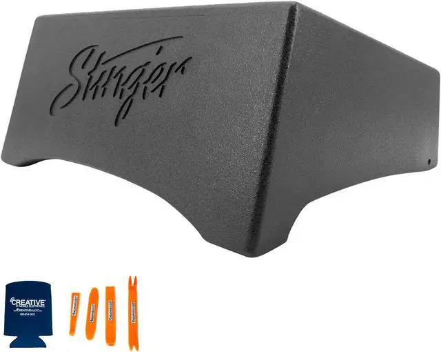 Alt view image 4 of 4 - Stinger TXTRB10 Loaded Underseat 10-inch Subwoofer Enclosure with TXTRB10BB Add-on Extention Port, ASA3 400.1 Mono Amplifier and Wiring Kit