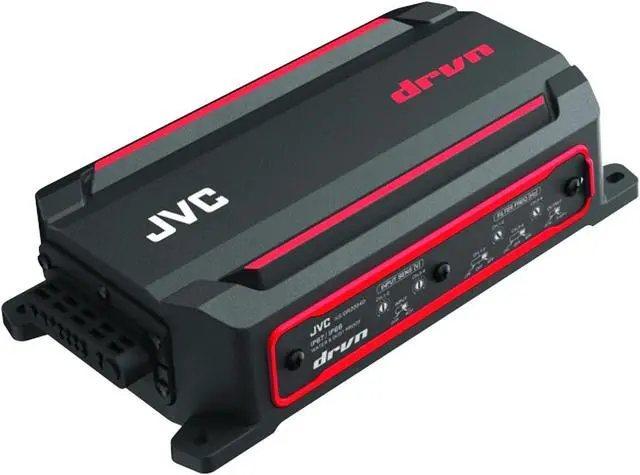 Alt view image 4 of 4 - JVC KS-DR2004D 4-Channel Compact Digital Amplifier 50W RMS x 4 @ 4 ohms with 2 Pairs CS-DR6200M 6.5" Marine Speakers w/ Black Grills for Car, Marine, UTV and Motorcycle