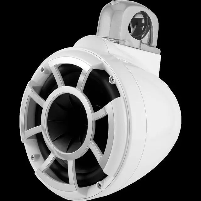 Alt view image 4 of 7 - Wet Sounds REV8B-FMINI 8" Black Tower Speakers with Stainless Steel Fixed Mini Clamps & SYN-DX2.3 1200 Watt Amplifier