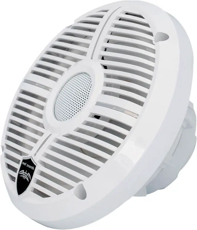 Alt view image 3 of 4 - Wet Sounds - Two Pairs Of RECON 6-XWW White 6.5" Speakers And A Kicker KXMA400.4 Marine Amplifier