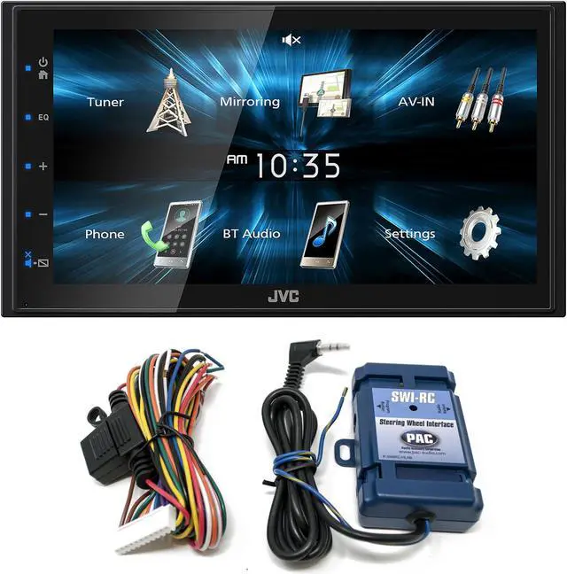 Main image of JVC KW-M150BT Digital Media Receiver featuring 6.8" WVGA Capacitive Monitor with PAC SWI-RC Steering Wheel Interface