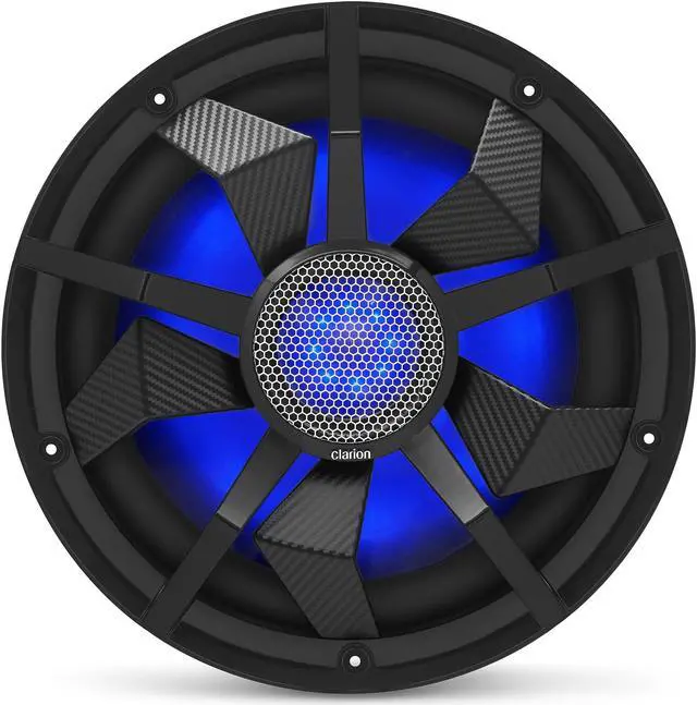 Alt view image 3 of 4 - Clarion Marine Subwoofer Amplifier Bundle - 12" CM3013WL LED Sub Woofer and XC2110 Amplifier