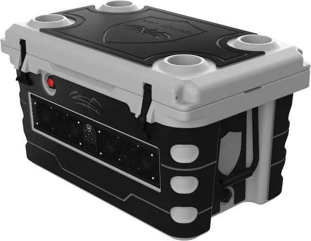 Main image of Wet Sounds Stealth SHIVR-55-GRY Gray High Output Audio Cooler Speaker System + Full Gator Step Kit - Black over Gray