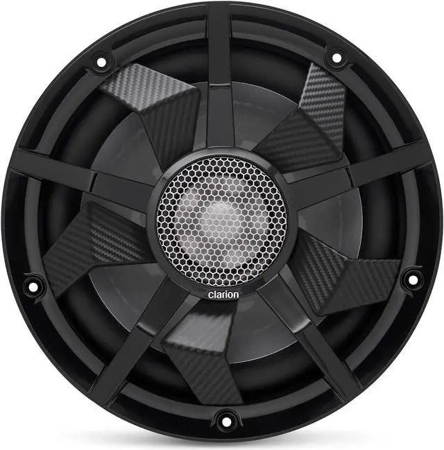 Alt view image 4 of 4 - Clarion Marine Bass Bundle - CM2513WL 10" RGB LED subwoofer includes Black & Silver Grilles, Clarion Marine XC2110 Amplifier
