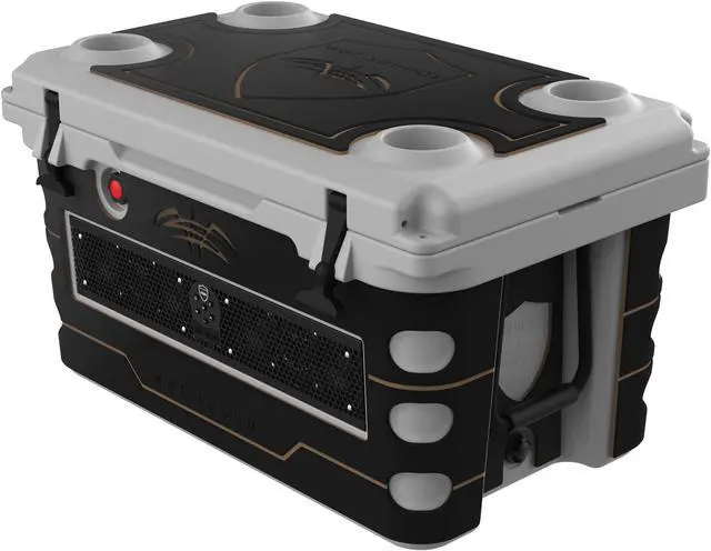 Main image of Wet Sounds Stealth SHIVR-55-GRY Gray High Output Audio Cooler Speaker System + Full Gator Step Kit - Black over Whiskey