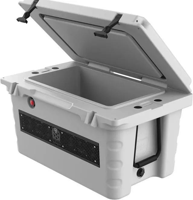 Alt view image 3 of 4 - Wet Sounds Stealth SHIVR-55-GRY Gray High Output Audio Cooler Speaker System + Top Gator Step Kit - Black over Whiskey