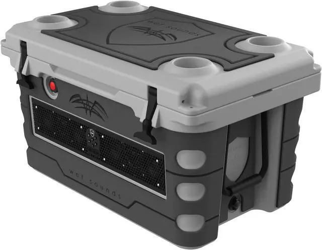 Main image of Wet Sounds Stealth SHIVR-55-GRY Gray High Output Audio Cooler Speaker System + Full Gator Step Kit - Gray Over Black