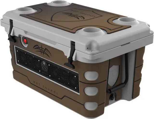 Main image of Wet Sounds Stealth SHIVR-55-GRY Gray High Output Audio Cooler Speaker System + Full Gator Step Kit - Whiskey Over Black