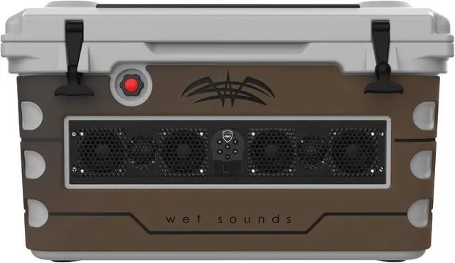 Alt view image 3 of 4 - Wet Sounds Stealth SHIVR-55-GRY Gray High Output Audio Cooler Speaker System + Full Gator Step Kit - Whiskey Over Black