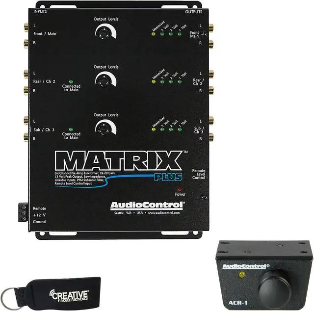 Main image of AudioControl MATRIX PLUS 6-Ch Line Driver w/ Level Control & ACR-1 Dash Remote