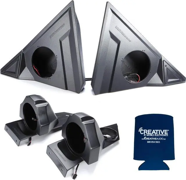 Main image of SSV Polaris Slingshot SS-F65U 6.5" Front Unloaded Speaker Pods with SS-B65U Rear 6.5" Unloaded Speaker Pods