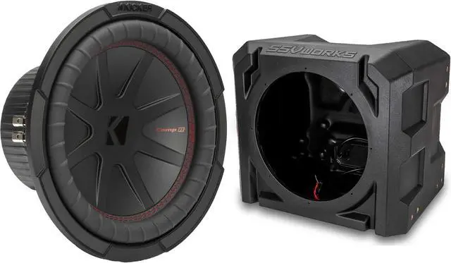 Main image of SSV Works US-10U Universal 10" Subwoofer Enclosure with 48CWR102 CompR 10" Subwoofer, DVC, 2-ohm 400 Watts RMS