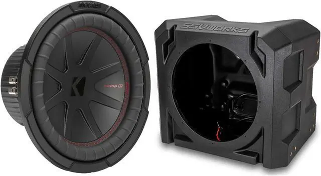 Main image of SSV Works US-10U Universal 10" Subwoofer Enclosure with 48CWR104 CompR 10" Subwoofer, DVC, 4-ohm 400 Watts RMS