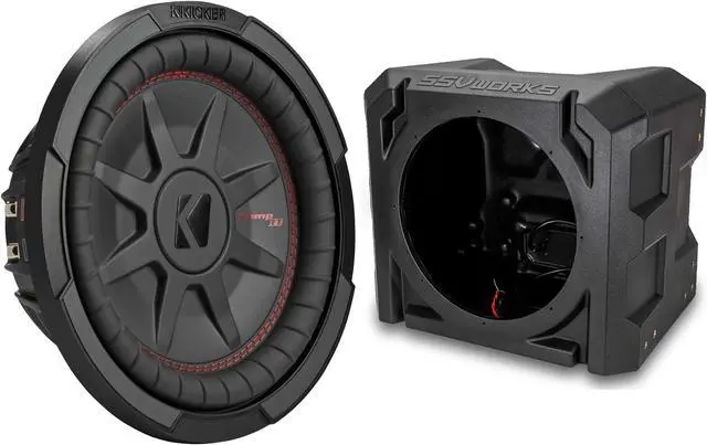 Main image of SSV Works US-10U Universal 10" Subwoofer Enclosure with 48CWRT102 10" Shallow Mount Subwoofers 2-OHM DVC 400 Watt RMS