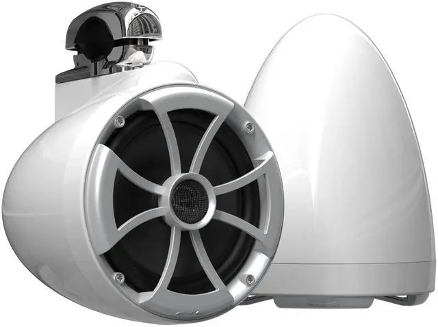 Main image of Wet Sounds ICON8 White 8" Tower Speakers with Mini Fixed Clamps - Fits 1" to 1 7/8" Pipe