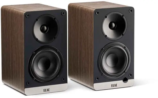 Alt view image 2 of 4 - ELAC LS10-B SPEAKER STANDS And DEBUT ConneX BOOKSHELVES-WALNUT