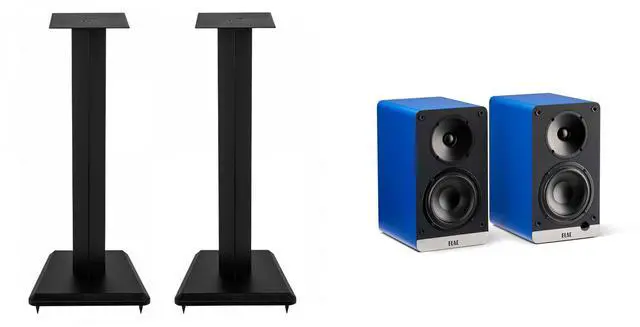 Main image of ELAC LS10-B SPEAKER STANDS And DEBUT ConneX BOOKSHELVES-BLUE