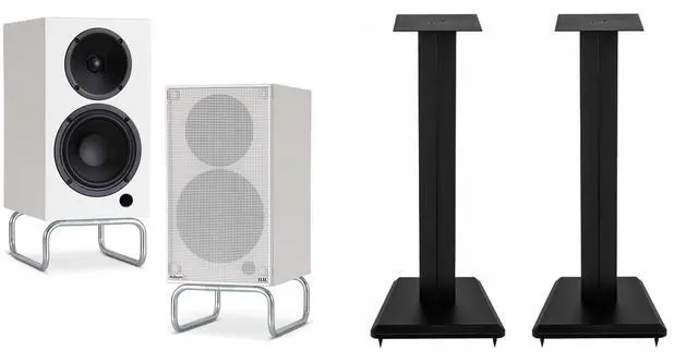 Main image of ELAC LS10-B SPEAKER STANDS And DEBUT ConneX ADSUM BOOKSHELVES-CREAM