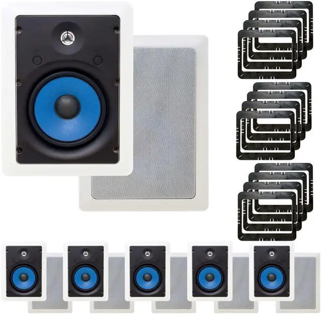 Main image of Legrand MS3651 3000 Series 6.5" In-Wall Speakers Case Pack 6 Pair 12 Speakers total with In Wall Mounting Brackets