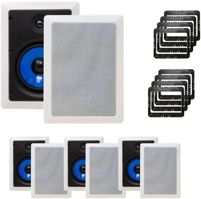 Main image of Legrand HT5651 5000 Series 6.5" In-Wall Speakers Case Pack 4 Pair 8 Speakers total with In Wall Mounting Brackets