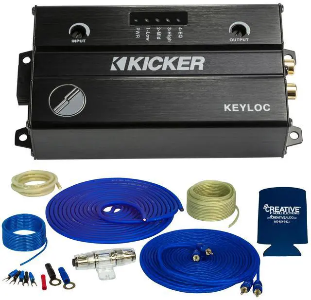 Main image of Stinger SS600XS 8GA Copper 600W Complete Amplifier Wiring Kit with Kicker 47KEYLOC Smart 2-Channel Line Output Converter