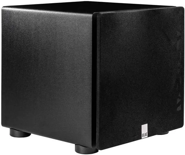 Alt view image 4 of 4 - Elac Debut 3.0 Walnut 6.5 Inch Book Shelves With 6.5In Center Channel And Elac Varro 10In Subwoofer