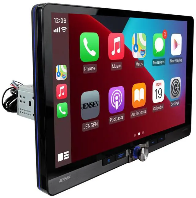 Alt view image 7 of 9 - Jensen CAR1415 14" 1-DIN/2-DIN Multimedia Receiver with CarPlay and Android Auto